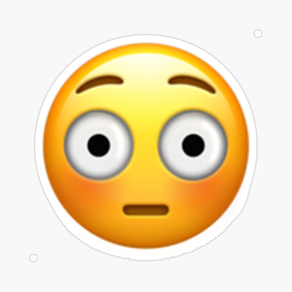 Face With Wide Open Eyes Emoji Poster