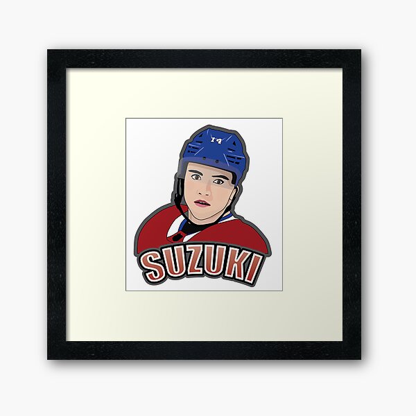 Aperçu de l'œuvre Hockey Montréal - Nick Suzuki créée et vendue par Eye on the Blueline.