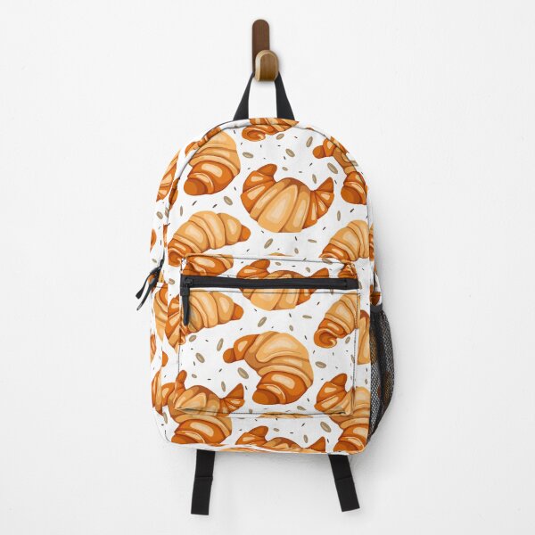 Item preview, Pattern with cartoon croissants, nuts and sesame designed and sold by Veleri.