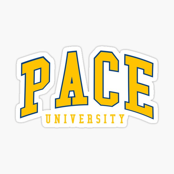 pace college font curved Sticker