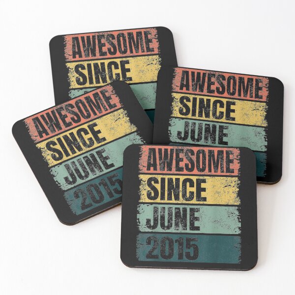 Item preview, Retro Colors 6th Birthday For Kids Awesome Since June 2015 designed and sold by laurader.