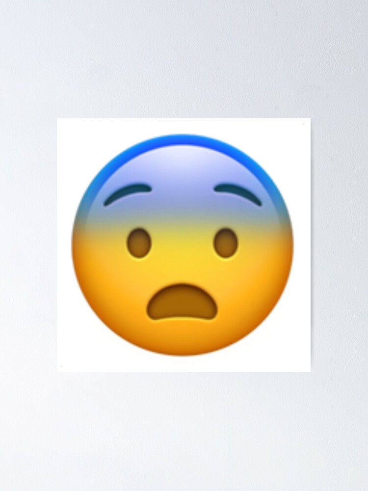 Fearful Face Emoji | Poster