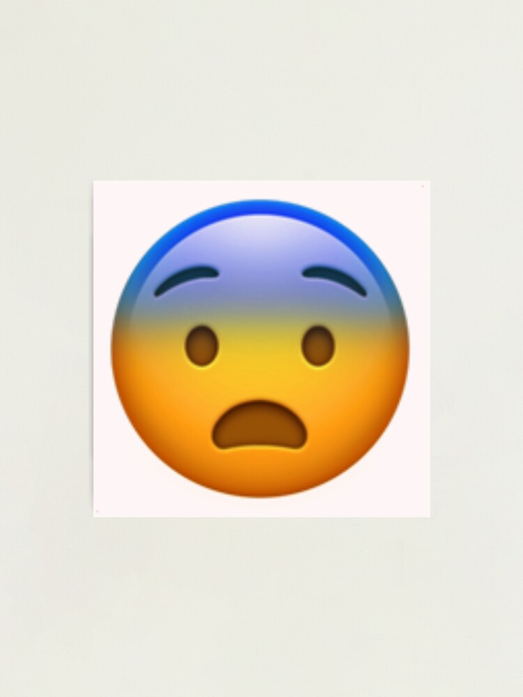 Emoji de cara temerosa L mina fotogr fica