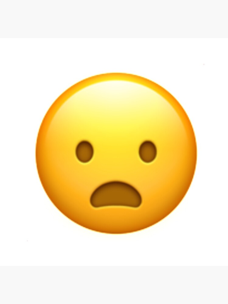 Open Mouth Fear Face Emoji Orange