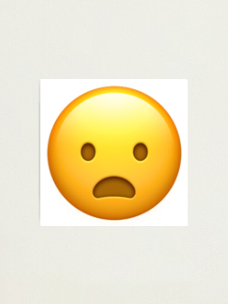 Open Mouth Fear Face Emoji Orange