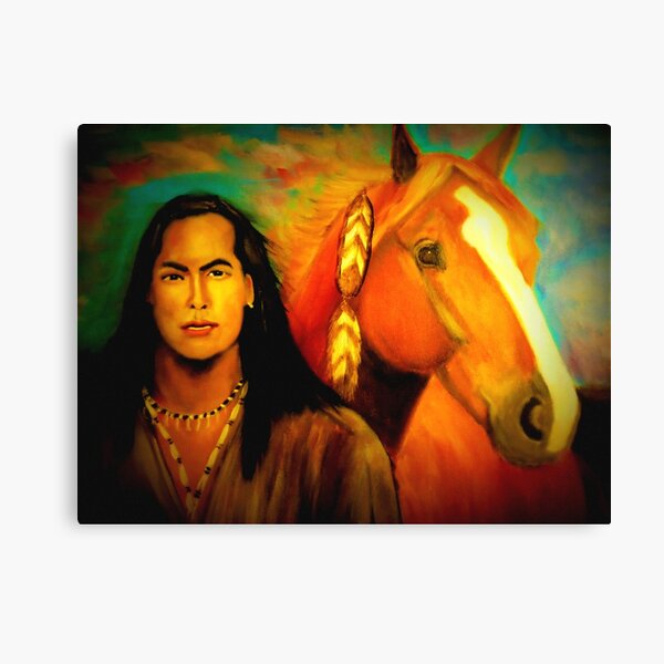 Eric Schweig and Billy the Brumby" Canvas Print by KelRos27 Redbubble