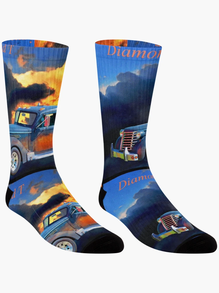 Thumbnail 3 of 5, Socks, Diamond T Rides On designed and sold by michaelasamples.