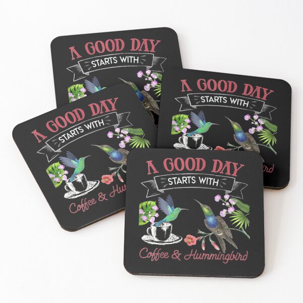 Item preview, A Good Day Starts With Coffee And Hummingbird  designed and sold by jerrie9.