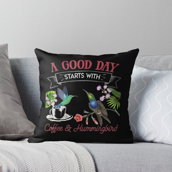 Item preview, A Good Day Starts With Coffee And Hummingbird  designed and sold by jerrie9.