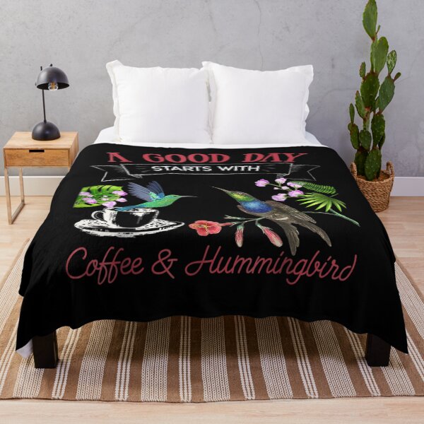 Item preview, A Good Day Starts With Coffee And Hummingbird  designed and sold by jerrie9.