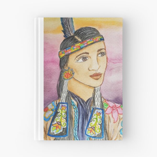 Item preview, Native American Indigenous Woman Watercolor Painting designed and sold by Jada Clark.