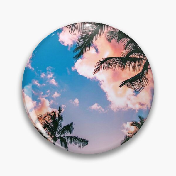Item preview, blue sky with palm trees designed and sold by mozizy.