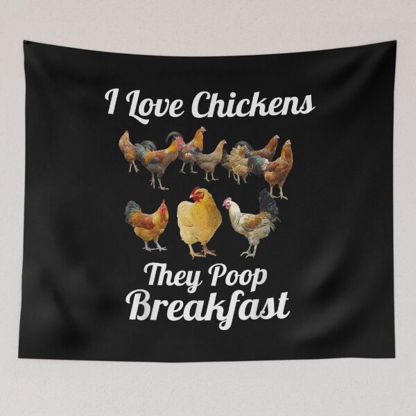 Item preview, I Love Chickens They Poop Breakfast Funny Chicken Farmer  designed and sold by laurader.