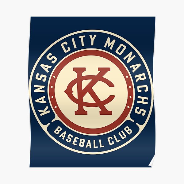 kansas city monarchs negro league retro logo spencer mckain transparent  Poster for Sale by guetocerahm