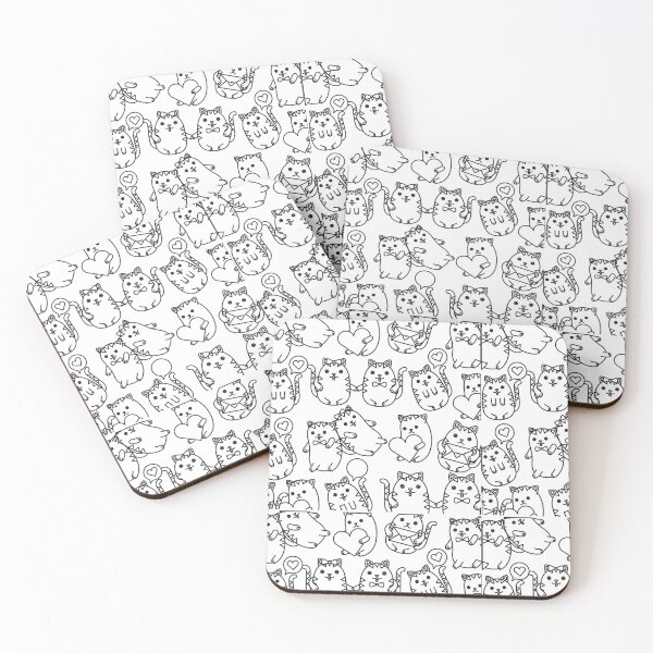 Item preview, Seamless Pattern Of Cute Cats, Simple Colorful Design, Cat Pattern designed and sold by PandaSoul.