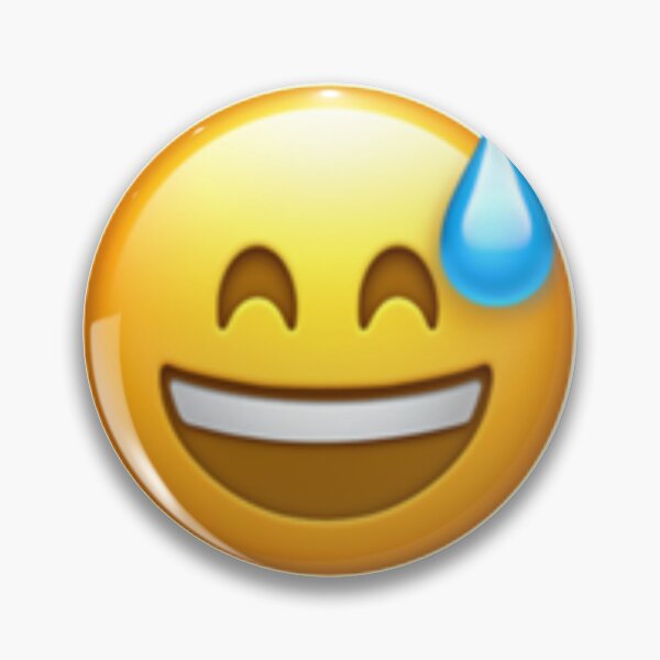 Item preview, Grinning Face With Squinting Eyes And Sweat Drop Emoji designed and sold by Popular-Gifts.