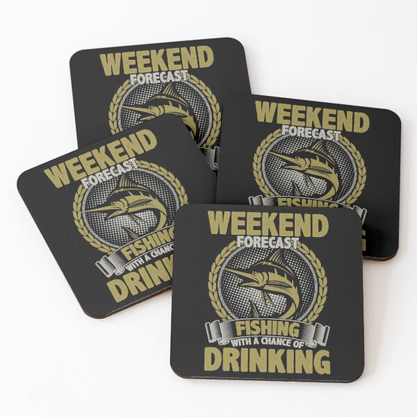 Item preview, Weekend Forecast Fishing With A Chance Of Drinking - Funny Fishing  designed and sold by Apoorv Choudhary.