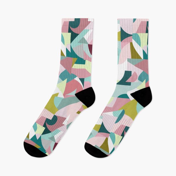 Item preview, Pastel purples, blues and green geometric abstract pattern designed and sold by Muxune.