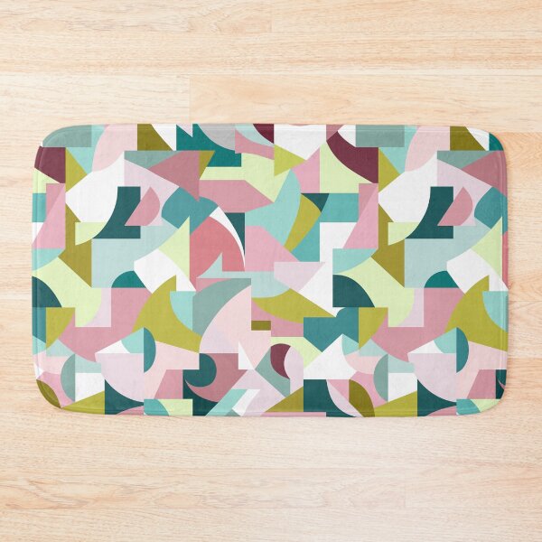 Item preview, Pastel purples, blues and green geometric abstract pattern designed and sold by Muxune.