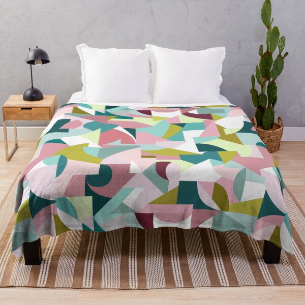 Item preview, Pastel purples, blues and green geometric abstract pattern designed and sold by Muxune.