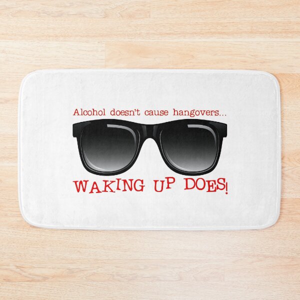 Item preview, Alcohol Doesn’t Cause Hangovers…! Red (on White) designed and sold by PawsitiveMum.