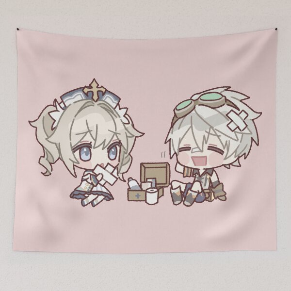 Item preview, Genshin Impact Chibi Bennett and Barbara designed and sold by NewEraMutant.