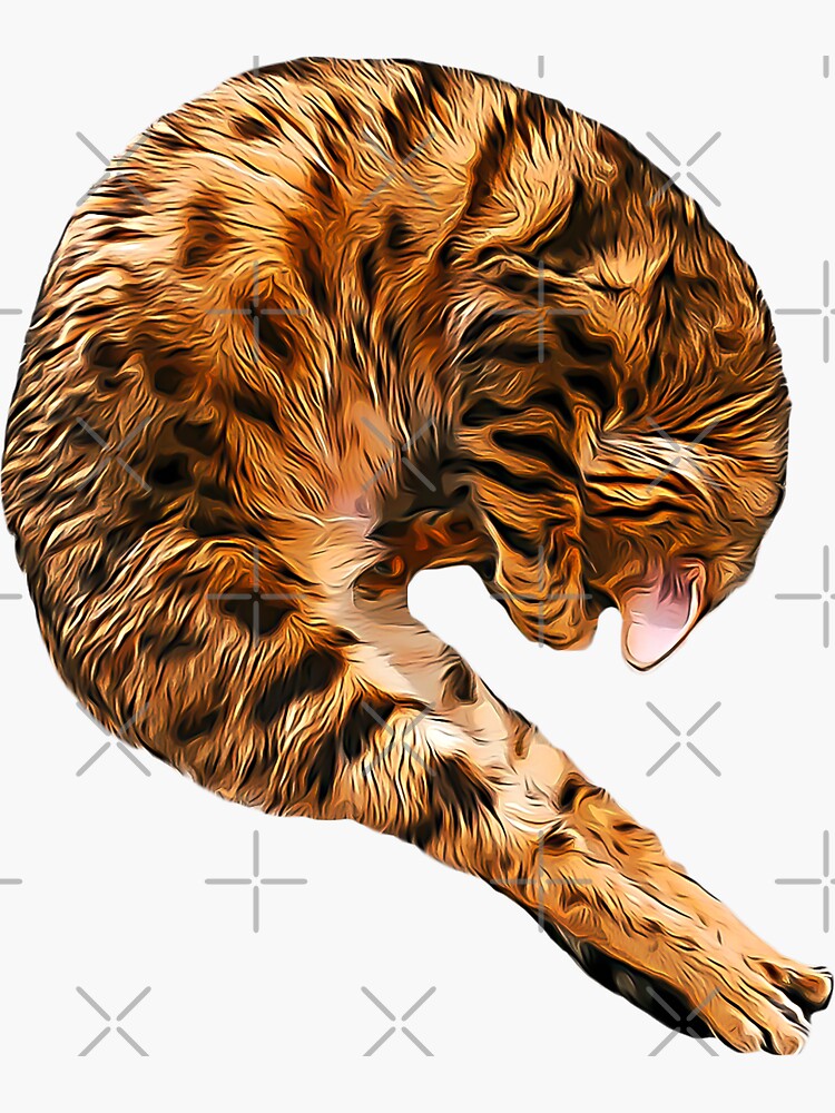 Bengal Cat Kitten Sticker for Sale by Elarex