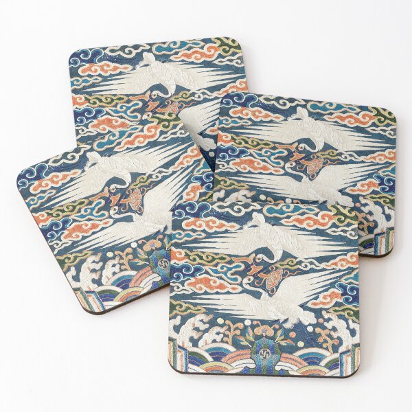 Item preview, Joseon Dynasty Korean Tapestry Asian Cranes designed and sold by Olivia Stranger.