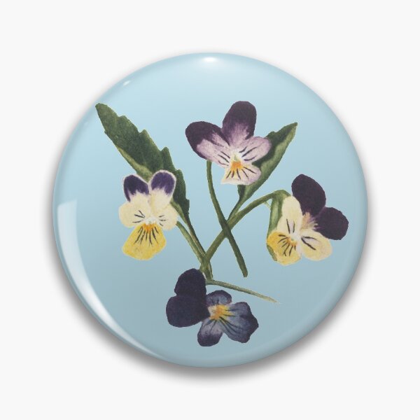 Item preview, Purple Yellow Pansy Flower Print designed and sold by JoyforU.