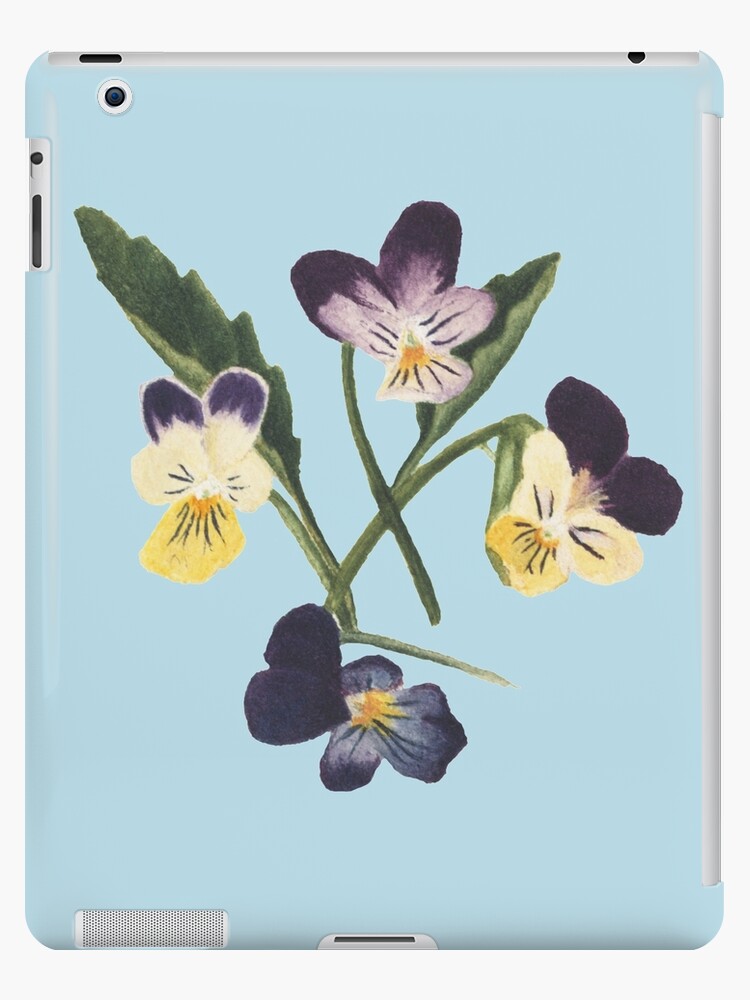 Funda y vinilo para iPad «Estampado de flores de pensamiento amarillo  púrpura» de JoyforU | Redbubble