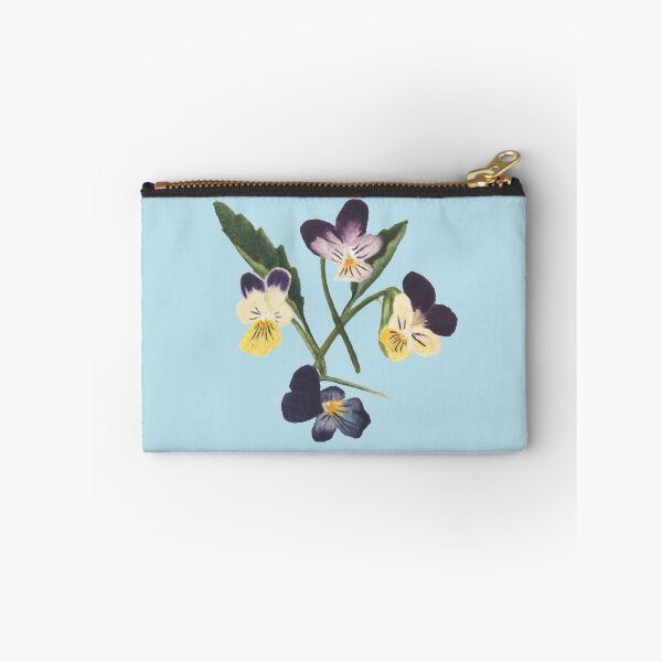 Item preview, Purple Yellow Pansy Flower Print designed and sold by JoyforU.