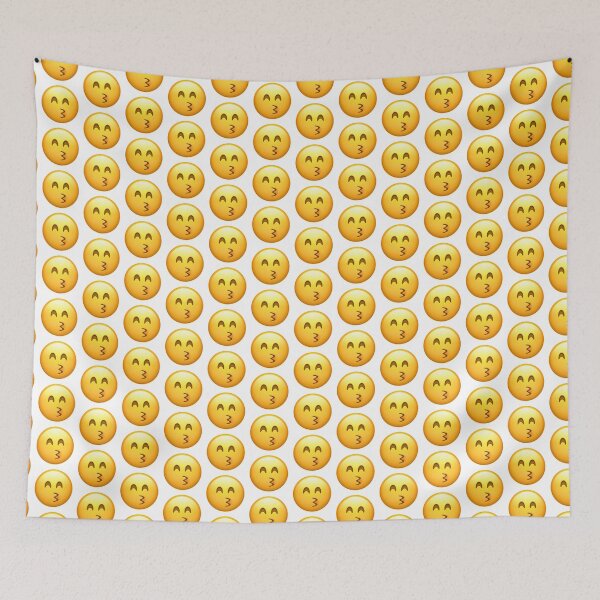 Item preview, Kissing Face With Squinting Eyes Emoji designed and sold by Popular-Gifts.