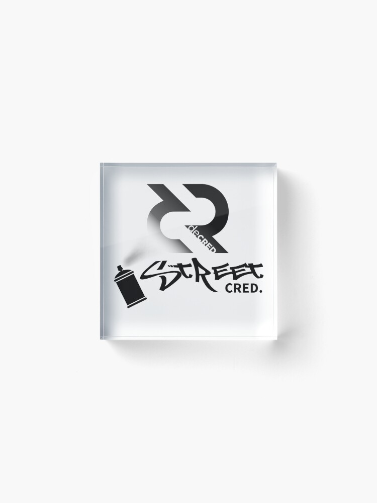 Thumbnail 2 of 5, Acrylic Block, Street Cred © v2 (Design timestamped by https://timestamp.decred.org/) designed and sold by OfficialCryptos.