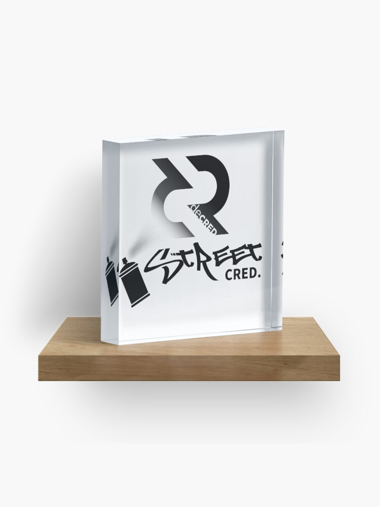 Thumbnail 1 of 5, Acrylic Block, Street Cred © v2 (Design timestamped by https://timestamp.decred.org/) designed and sold by OfficialCryptos.