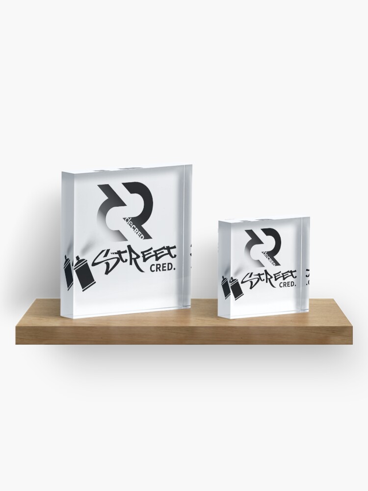 Thumbnail 4 of 5, Acrylic Block, Street Cred © v2 (Design timestamped by https://timestamp.decred.org/) designed and sold by OfficialCryptos.