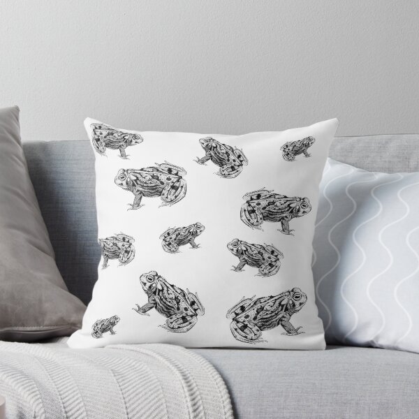 Item preview, Frog Black and White Vintage Pattern Amphibian designed and sold by Olivia Stranger.