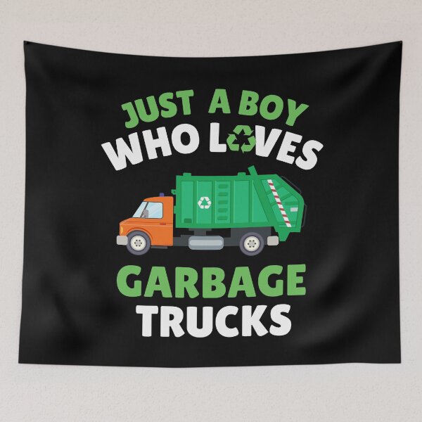 Item preview, Just a boy who loves garbage trucks designed and sold by Str8like dattshirts.