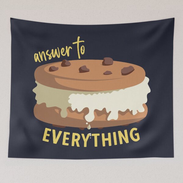 Item preview, Answer to Everything | Funny Ice Cream Quotes | National Ice Cream Sandwich Day designed and sold by DrawingBoard.