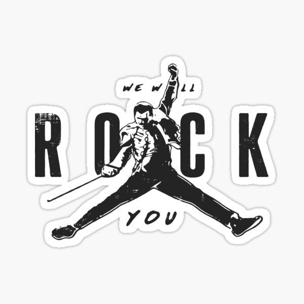 "We Will Rock You " Sticker for Sale by PuggyUpside Redbubble