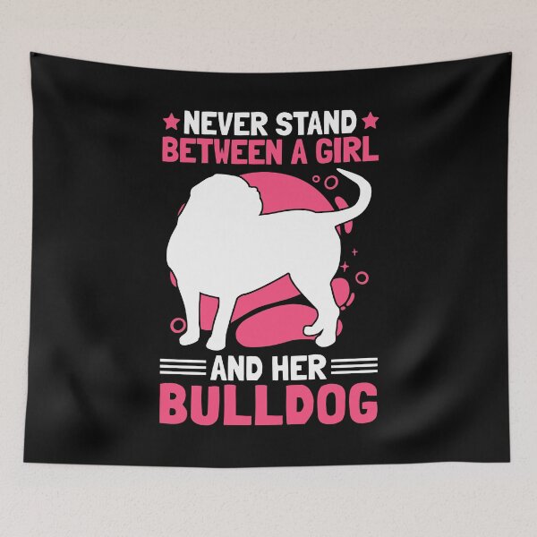 Item preview, Girl with Olde English Bulldog saying designed and sold by madgrfx.