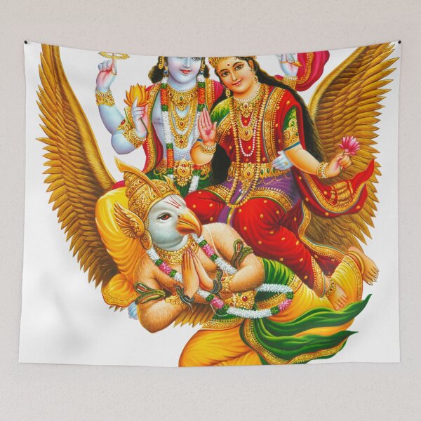 Item preview, Lord Vishnu and Goddess Lakshmi Mount on Garuda designed and sold by banothsonu.