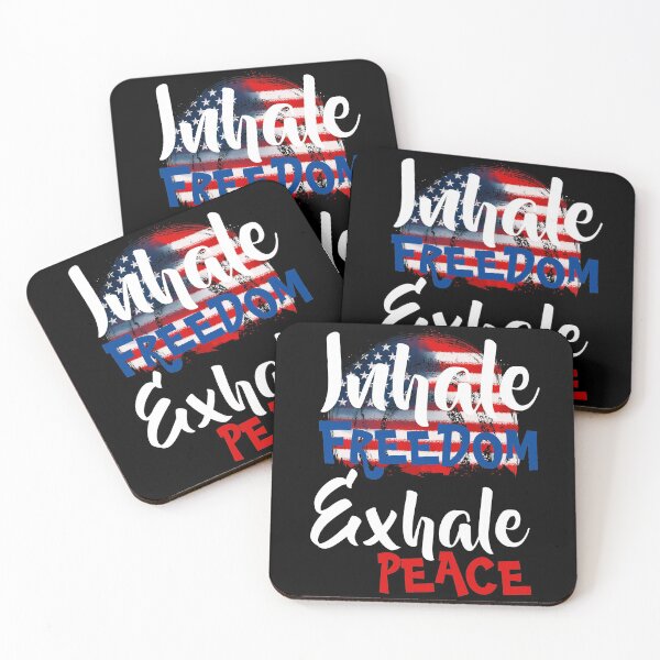 Item preview, July 4th Inhale Freedom Exhale Peace Independence Day Quote designed and sold by JapanBubble.