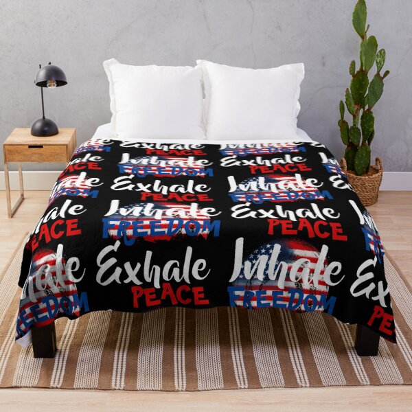 Item preview, July 4th Inhale Freedom Exhale Peace Independence Day Quote designed and sold by JapanBubble.