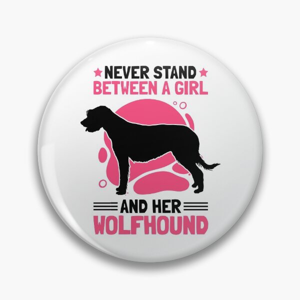 Artikelvorschau, Mädchen mit Irischer Wolfshund Windhund Spruch entworfen und verkauft von madgrfx.