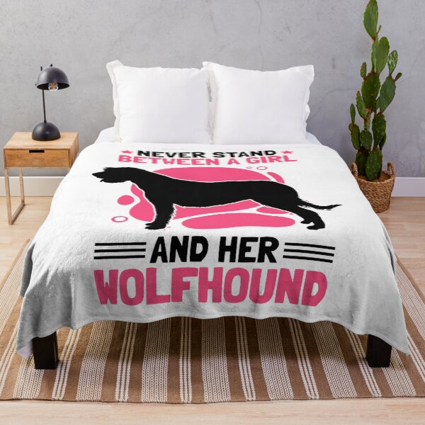 Item preview, Girl with Irish Wolfhound Greyhound saying designed and sold by madgrfx.