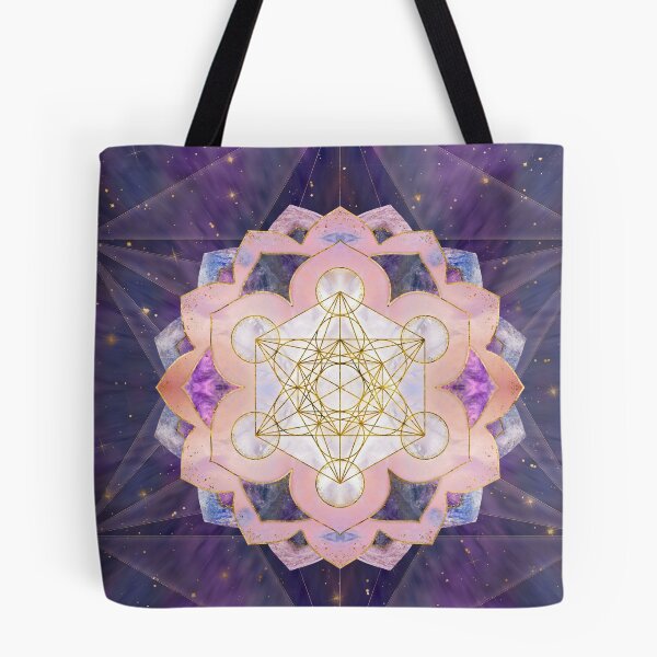 Item preview, Metatron's Cube in Gemstone lotus Sacred Geometry  designed and sold by k9printart.
