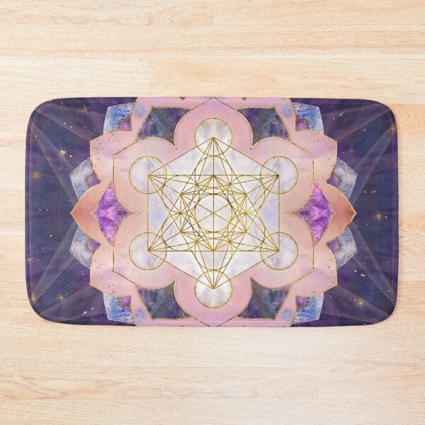 Item preview, Metatron's Cube in Gemstone lotus Sacred Geometry  designed and sold by k9printart.