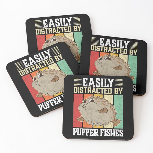 Item preview, Easily distracted by puffer fish aquarium fish designed and sold by madgrfx.
