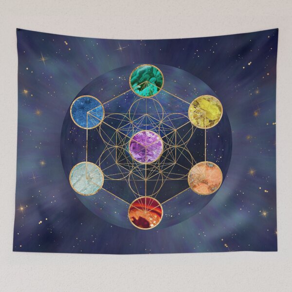 Item preview, Metatron's Cube Chakras Sacred Geometry  designed and sold by k9printart.