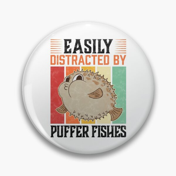 Item preview, Easily distracted by puffer fish aquarium fish designed and sold by madgrfx.